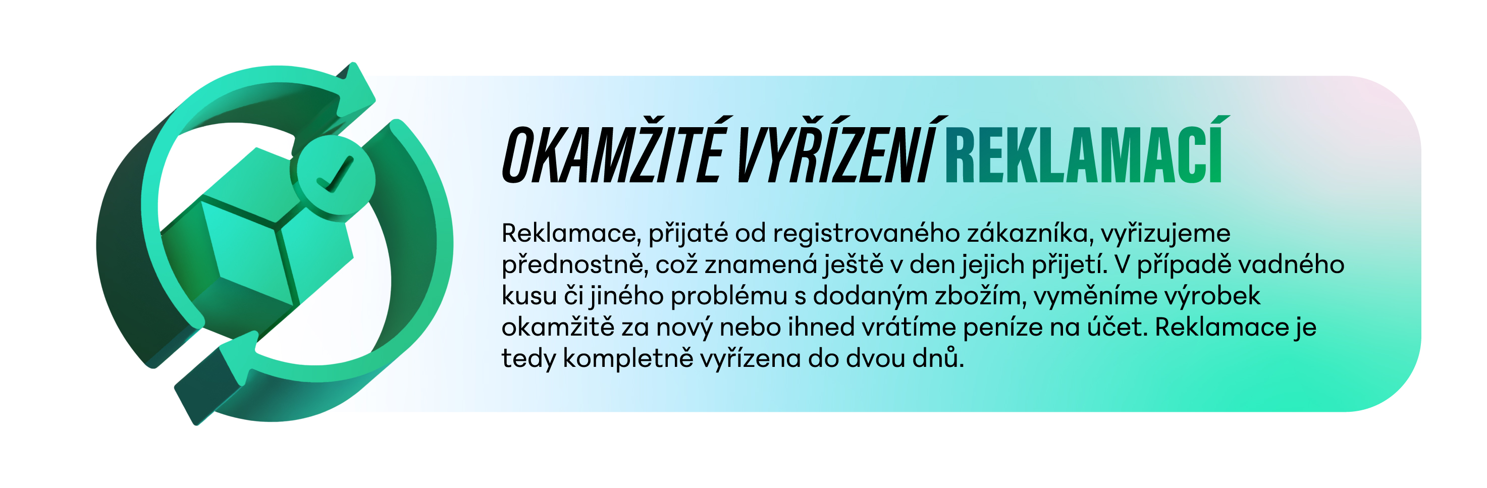Vapoo - Premium page_Okamžité vyřízení reklamaci